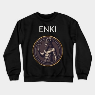 Enki Sumerian God of Wisdom, Water and Trickery Crewneck Sweatshirt